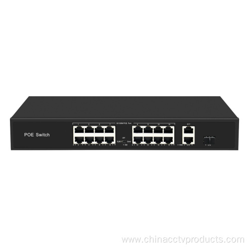 PoE Switch with Gigabit Uplink and SFP Ports